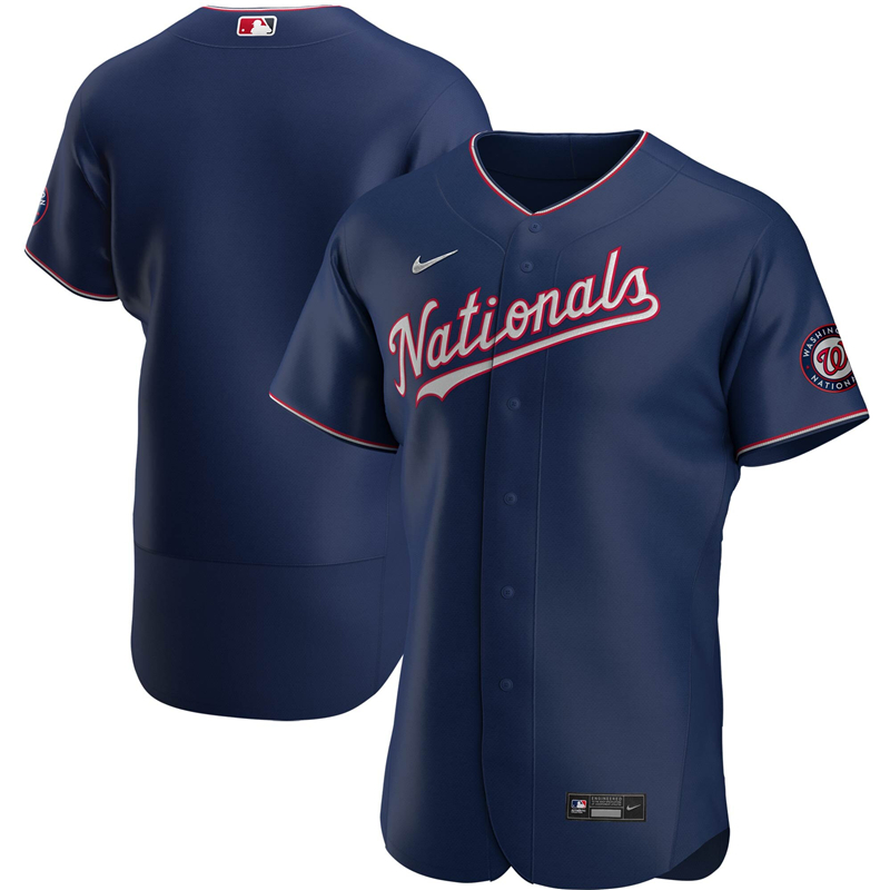 Men Washington Nationals Nike Navy Alternate 2020 Authentic Team Jersey ->cleveland browns->NFL Jersey